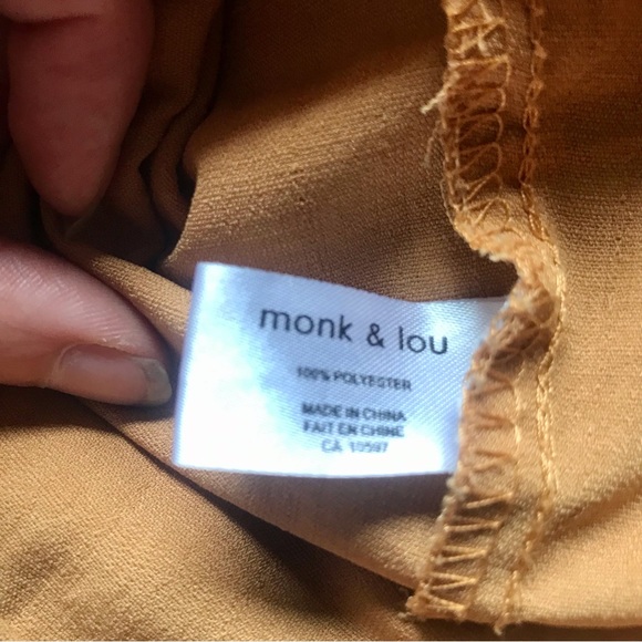 Monk and Lou romper with pockets mustard yellow from Plenty large cross front V - Picture 6 of 6